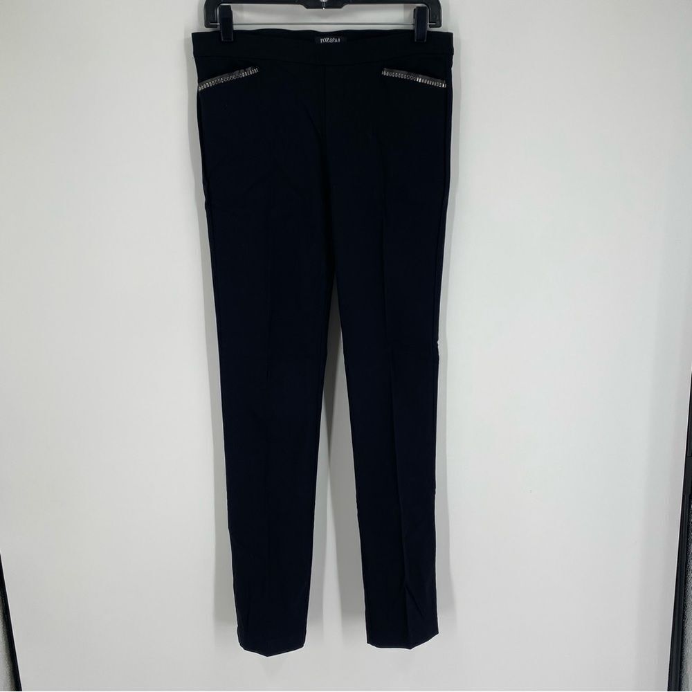 Roz & Ali Classic Black Pull On Trousers size 8